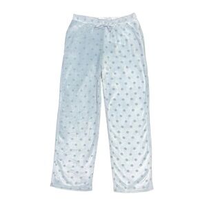 La Vie En Rose Fleece Pajama Pants Grey Polka Dot Sleepwear‎ Women’s Medium